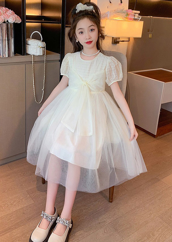 A-Line Tulle Maxi Dress with Sequins and Beads for Girls