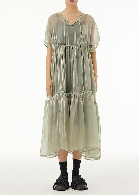 Urbann-Vibe White Tulle Tunic Dress With Lightweight Multi-Layer Tulle For Summer Garden Parties main image 0