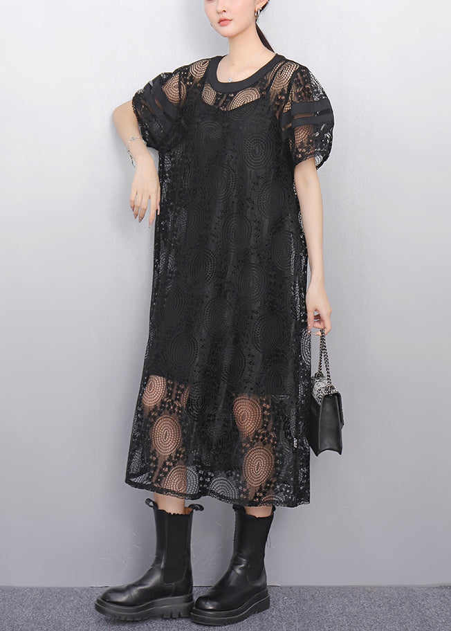 Red Hollow Out Tulle Holiday Dresses Embroidered Bracelet Sleeve main image 0
