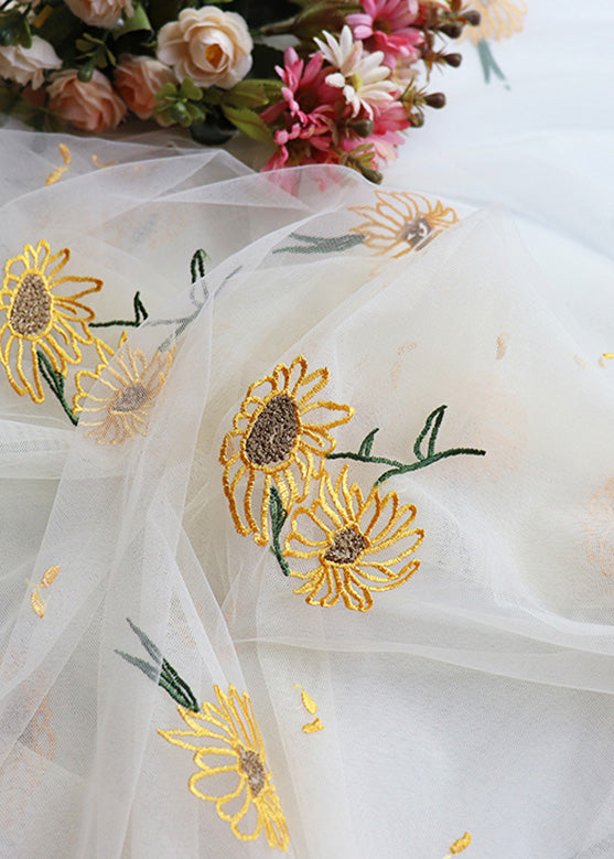 Seeds of Happiness Tulle Floral Print Elastic Waist Belt Pocketed Maxi Skirt main image 1
