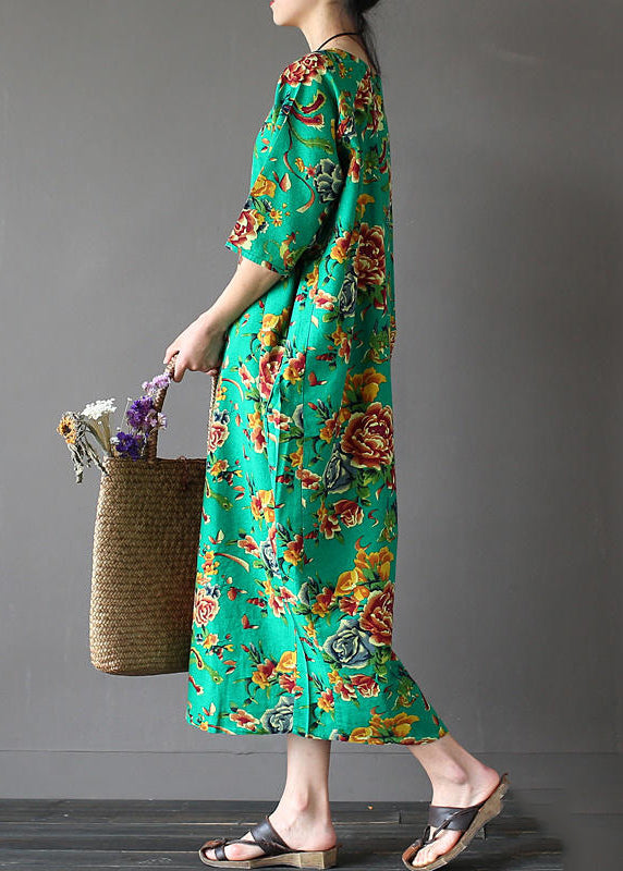 Solarium | Dark Green Long-Sleeve Maxi Dress With Gold Detail main image 0