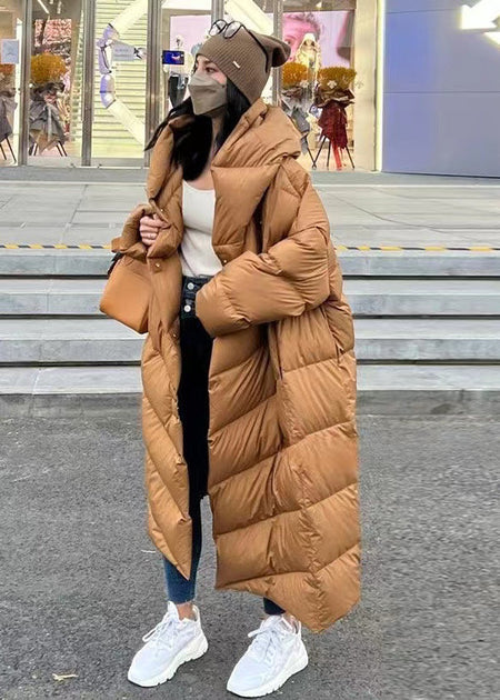 Trendy Caramel Warm Thick Loose Winter Down Coats main image 0