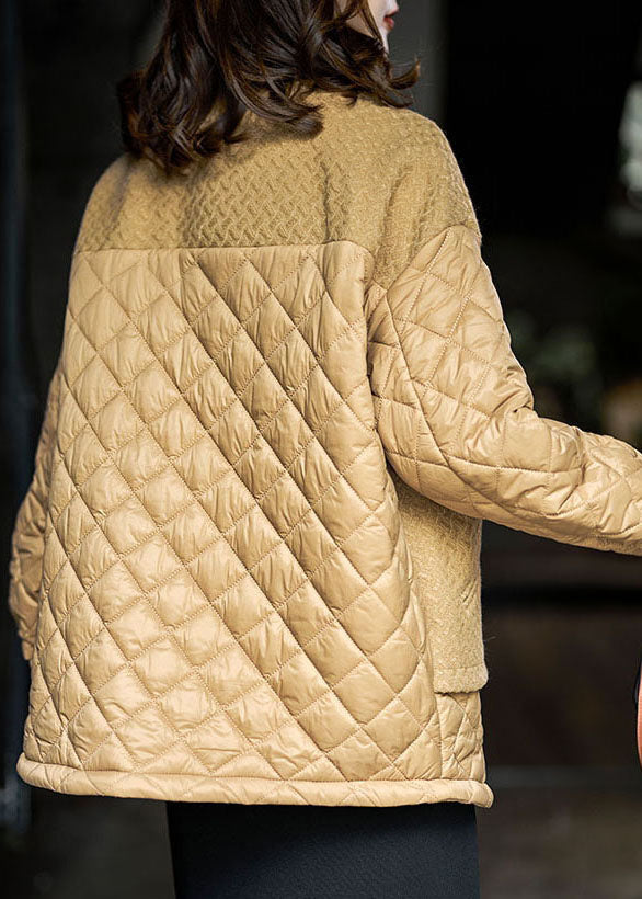 Natural Khaki V Neck Cozy Cotton Knit Cardigan Spring main image 0