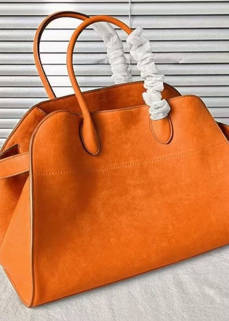 Fashion Yellow Large Capacity Suede Tote Handbag