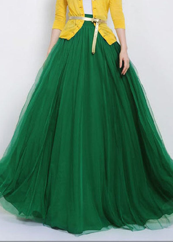 2025 Fashion Long Skirts Elastic Waist Maxi Skirt