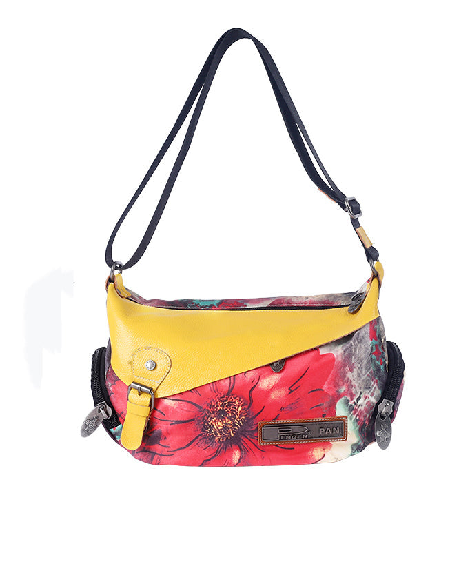 2025 New Large Capacity Original Ethnic Style Printed Fabric Bag