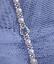 2025 New Sterling Silver Pearl Crystal Bracelet