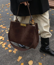 2025 New Autumn Winter Coffee Large Capacity Suede Shoulder Bag