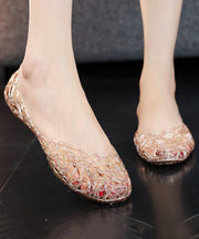 2025 New Black Hollow Out Flat Sandals