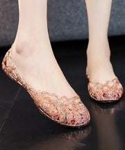 2025 New Black Hollow Out Flat Sandals