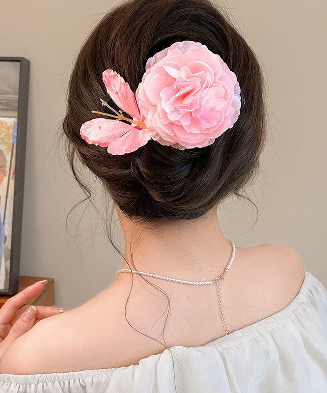 2025 New Blue Alloy Butterfly Peony Hairpin