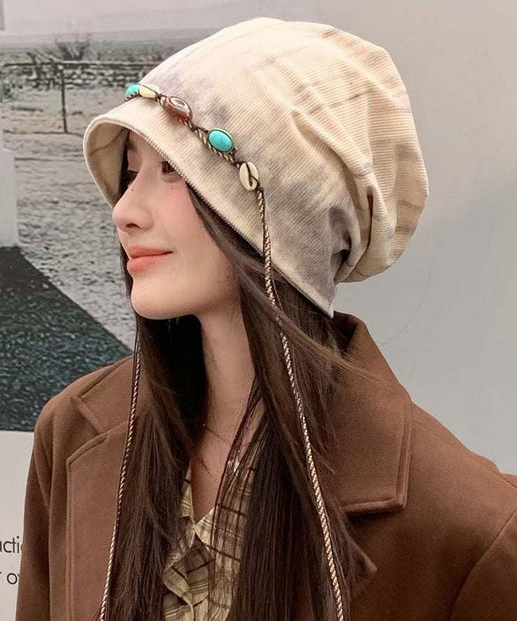 2025 New Boho Grey Tassel Cotton Boonie Hat