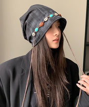 2025 New Boho Grey Tassel Cotton Boonie Hat