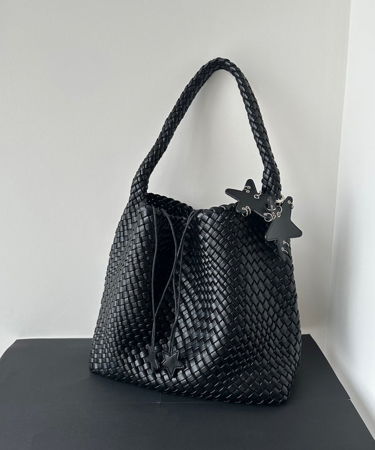 2025 New Champagne Faux Leather Large Capacity Bucket Bag