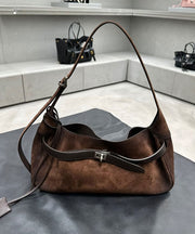 2025 New Coffee Durable Suede Shoulder Bag