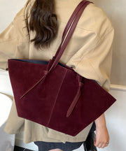 2025 New Coffee Suede Large Capacity Shoulder Bag
