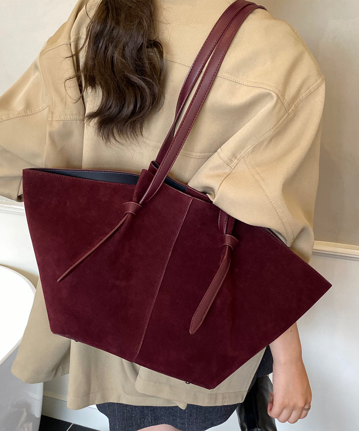 2025 New Coffee Suede Large Capacity Shoulder Bag