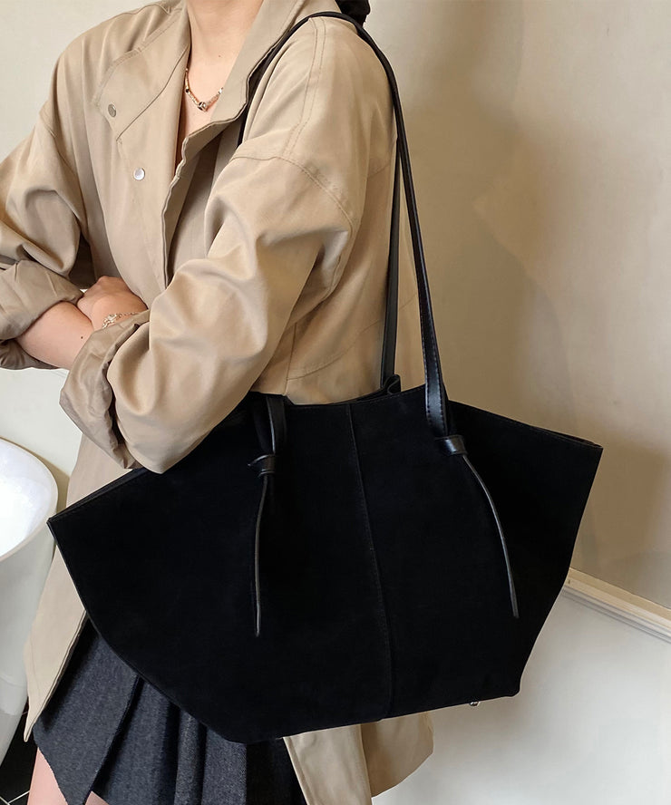 2025 New Coffee Suede Large Capacity Shoulder Bag
