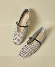 2025 New Gold Flat Bottomed Mesh Sandals