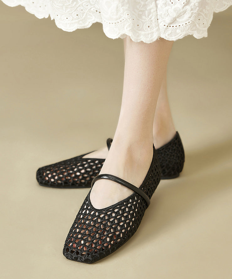 2025 New Gold Flat Bottomed Mesh Sandals