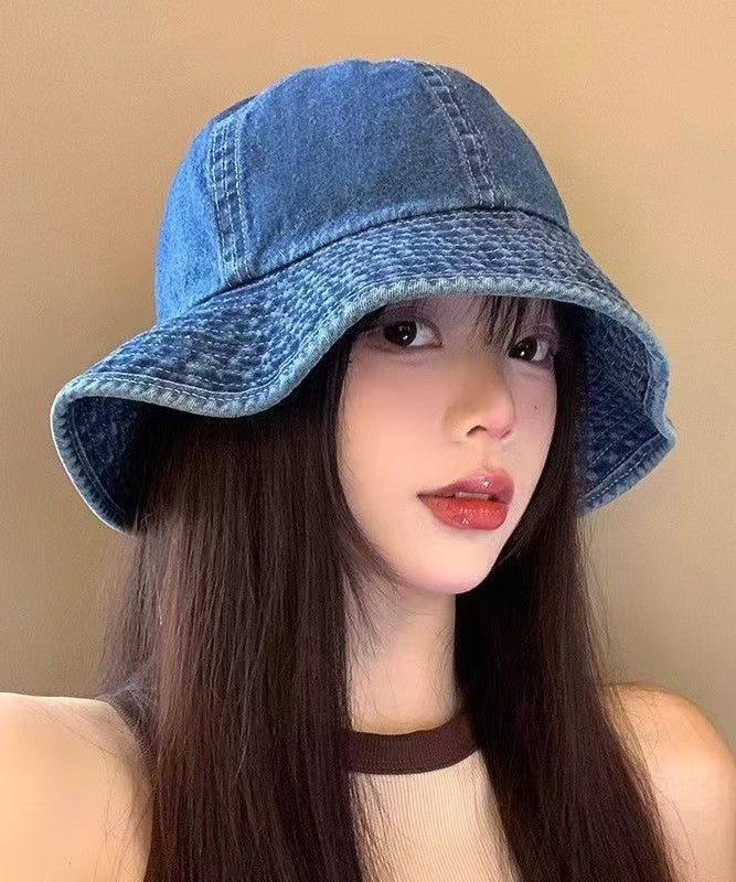 2025 New Japanese Style Blue Denim Bucket Hat