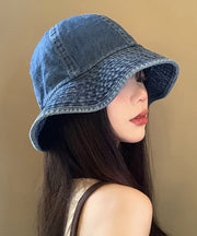 2025 New Japanese Style Blue Denim Bucket Hat