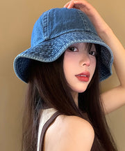 2025 New Japanese Style Blue Denim Bucket Hat