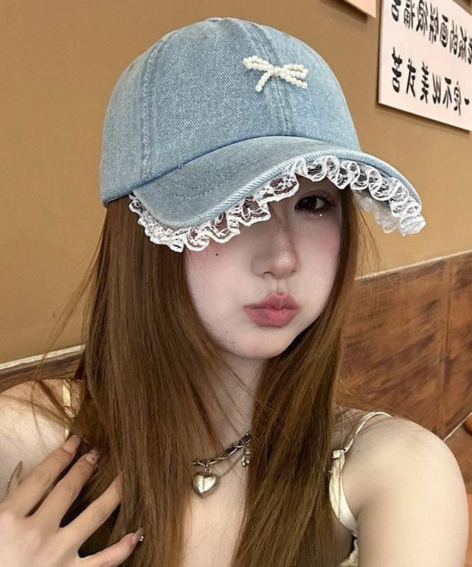 2025 New Lace Edged Denim Baseball Cap Hat