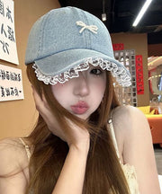 2025 New Lace Edged Denim Baseball Cap Hat