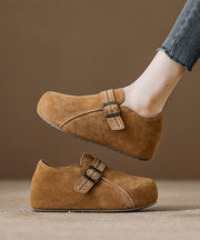2025 New Light Camel Suede Platform Haken Shoes