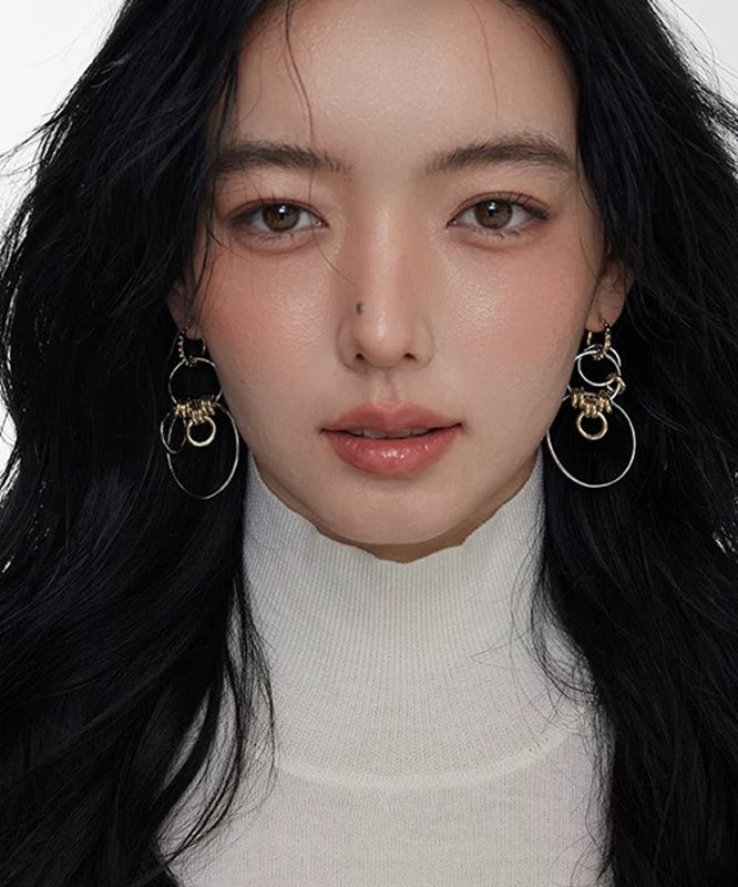 2025 New Sterling Silver Asymmetrical Hoop Earrings