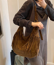 2025 New Tassel Large Capacity Suede Shoulder Bag