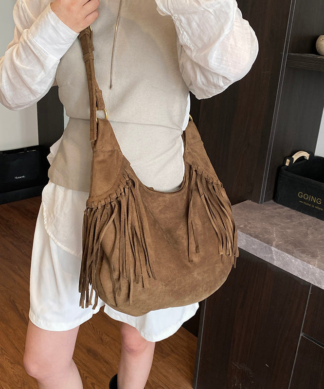 2025 New Tassel Large Capacity Suede Shoulder Bag
