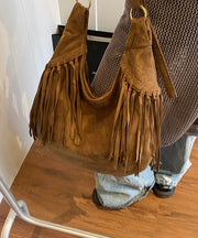 2025 New Tassel Large Capacity Suede Shoulder Bag