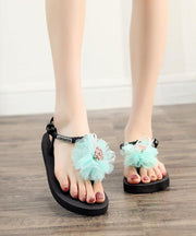 2025 New Vacation Style Gray Beach Flower Flip Flops