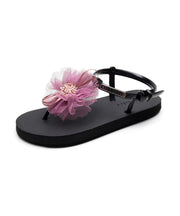2025 New Vacation Style Gray Beach Flower Flip Flops