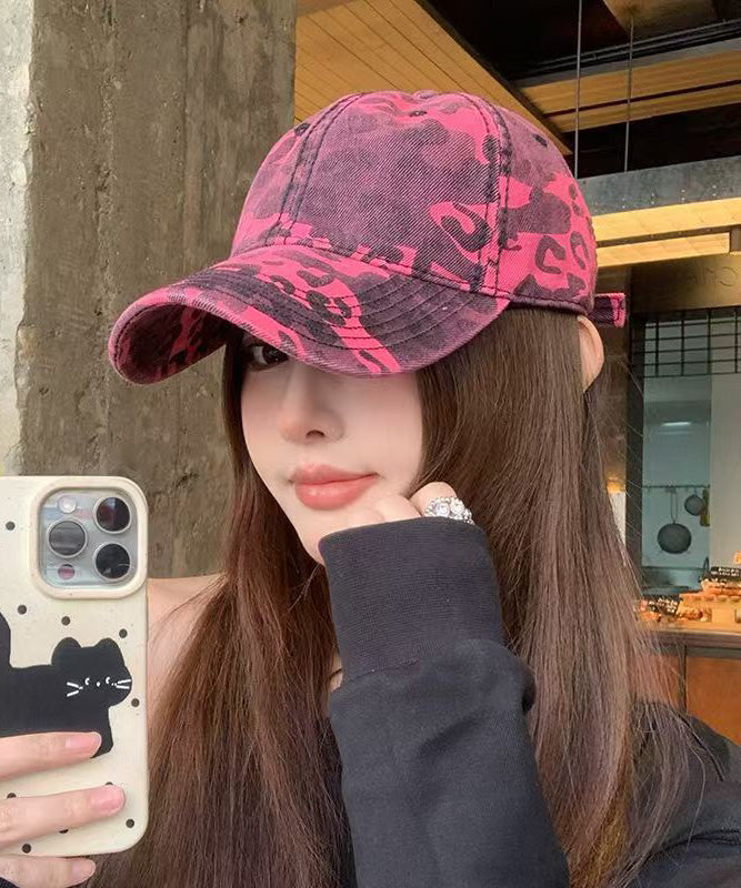 2025 New Versatile Rose Leopard Print Baseball Cap Hat