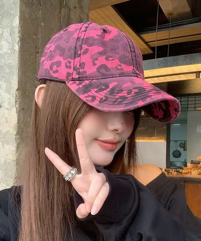 2025 New Versatile Rose Leopard Print Baseball Cap Hat