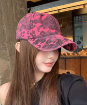 2025 New Versatile Rose Leopard Print Baseball Cap Hat