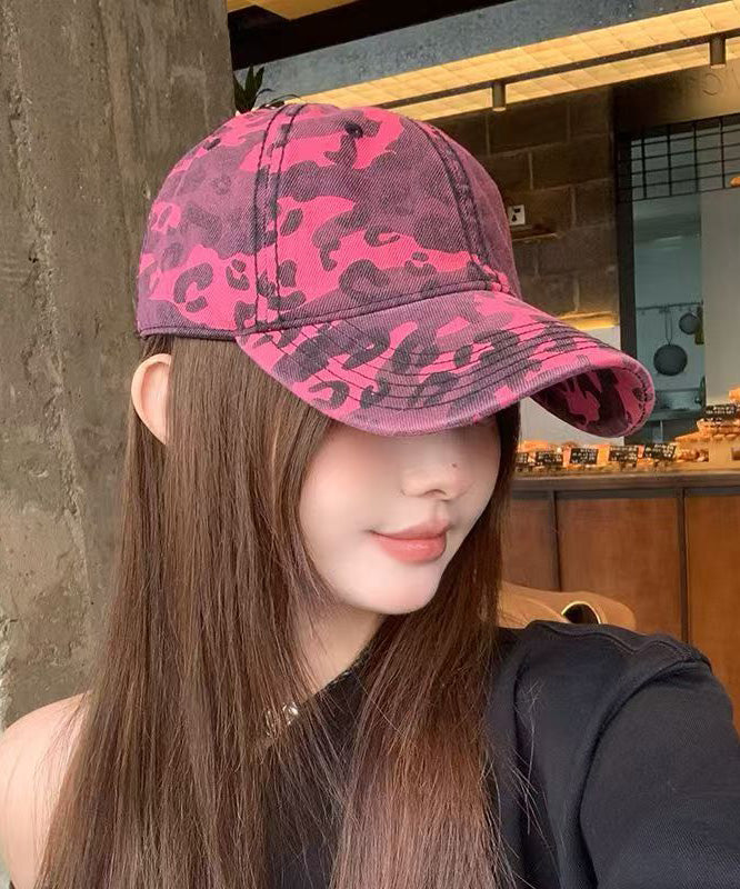 2025 New Versatile Rose Leopard Print Baseball Cap Hat