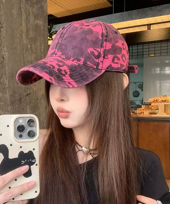 2025 New Versatile Rose Leopard Print Baseball Cap Hat