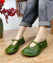2025 Splicing Flat Shoes For Women Black Cowhide Leather