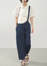 2025 Summer Blue Strap Jeans Asymmetric Design