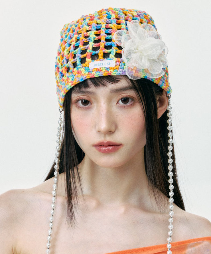 2025 Summer New Colorful Hollow Mesh Boonie Hat