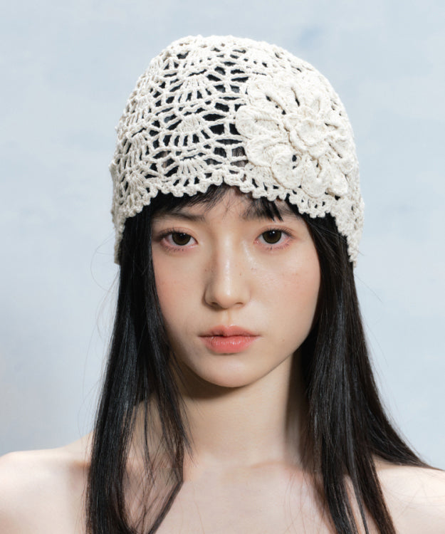 2025 Summer New Flower Hollow Knitted Boonie Hat