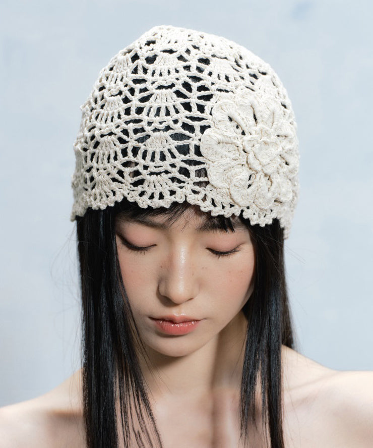 2025 Summer New Flower Hollow Knitted Boonie Hat