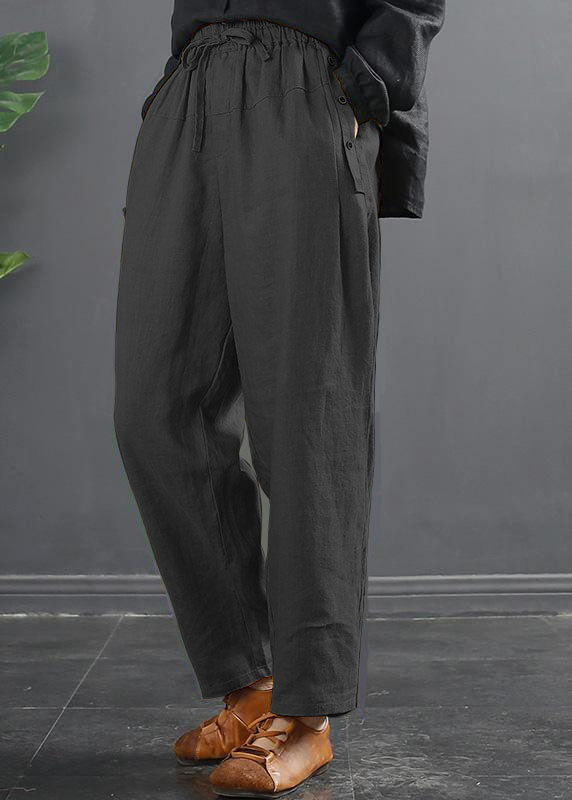 French Spring Wide Leg Pants Unique Blue Inspiration Elastic Waist Wild Pants