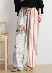 Casual yellow polka dots trousers women 2025 new spring and summer bloomers linen high waist carrot pants