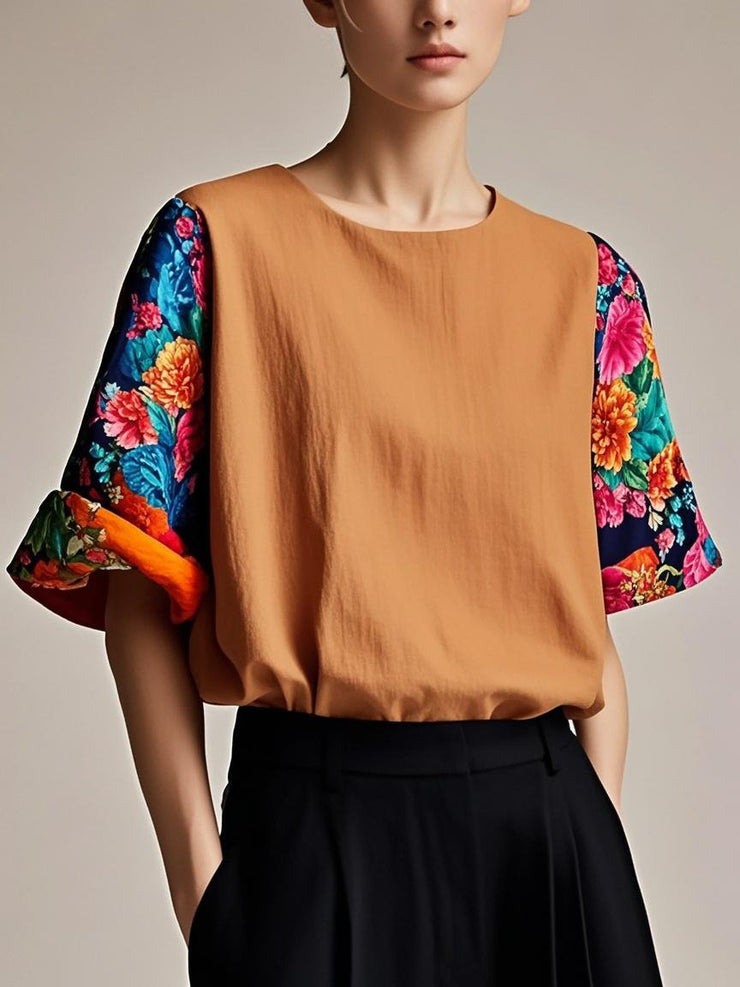 Fitted green Patchwork Cotton Tank Summer