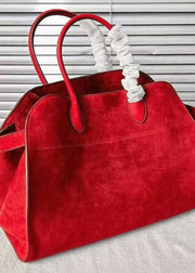 Fashion Yellow Large Capacity Suede Tote Handbag